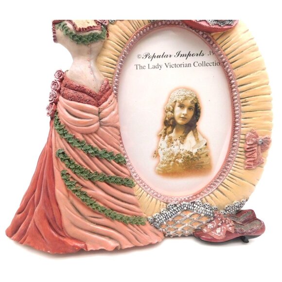 Vintage Popular Imports The Lady Victorian Collection Picture Photo Frame Oval - Picture 3 of 6